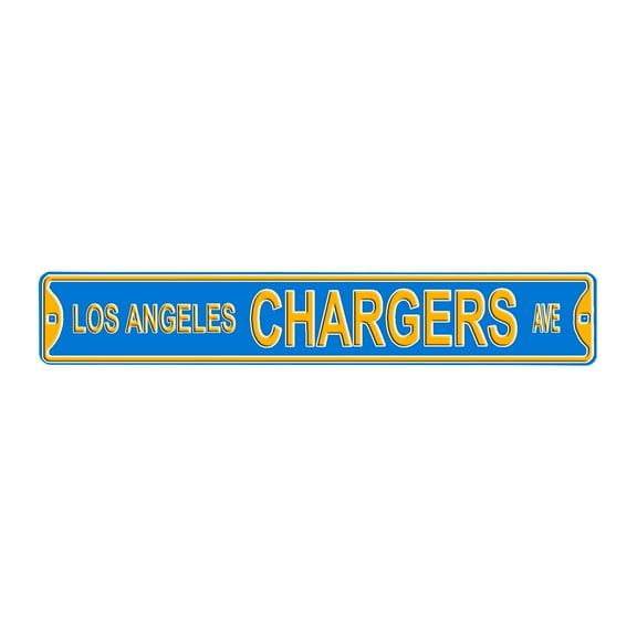 Los Angeles Chargers 36'' x 6'' Steel Street Sign