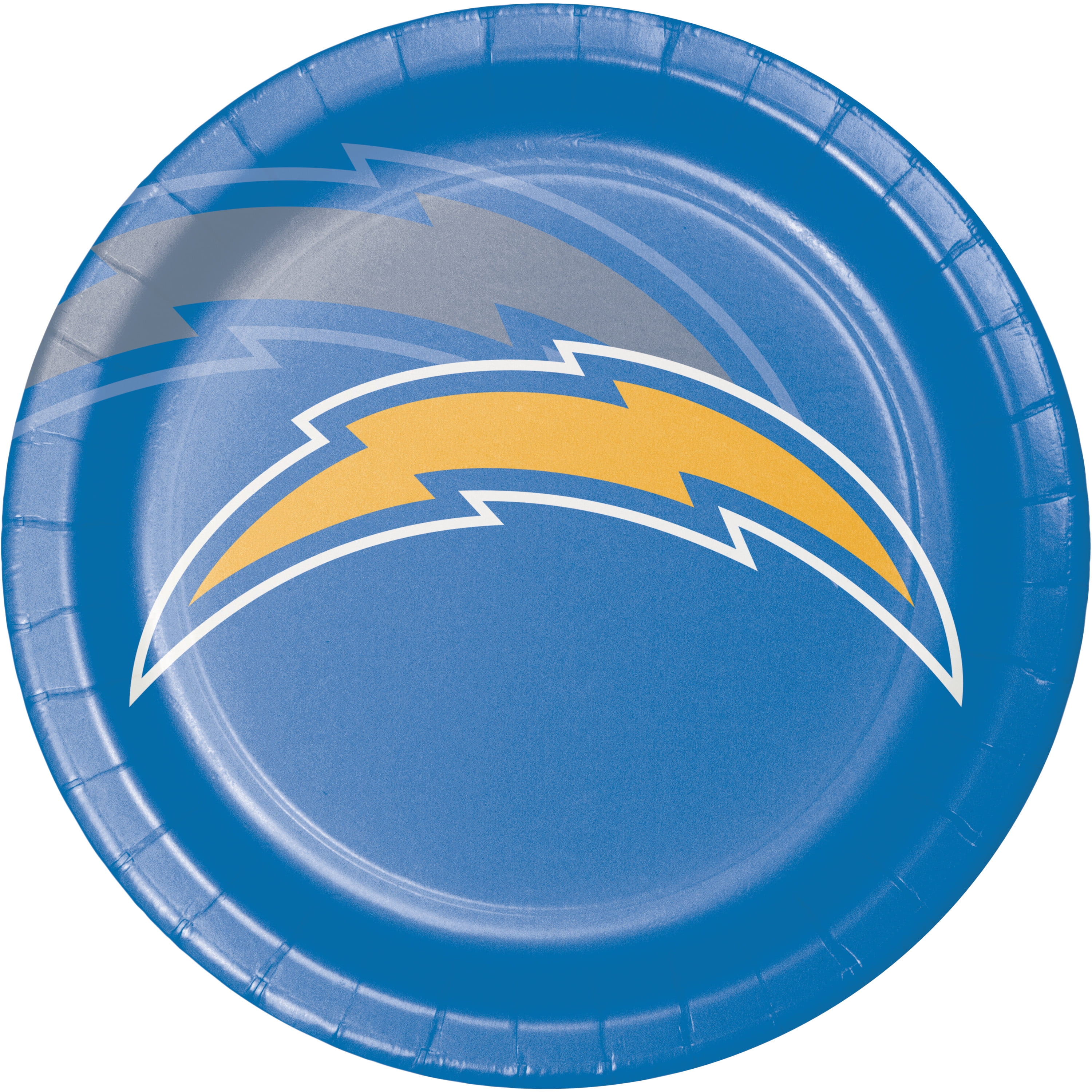 Los Angeles Chargers 9" Paper Plates 24 Count, Serves 8 Charger's Fans