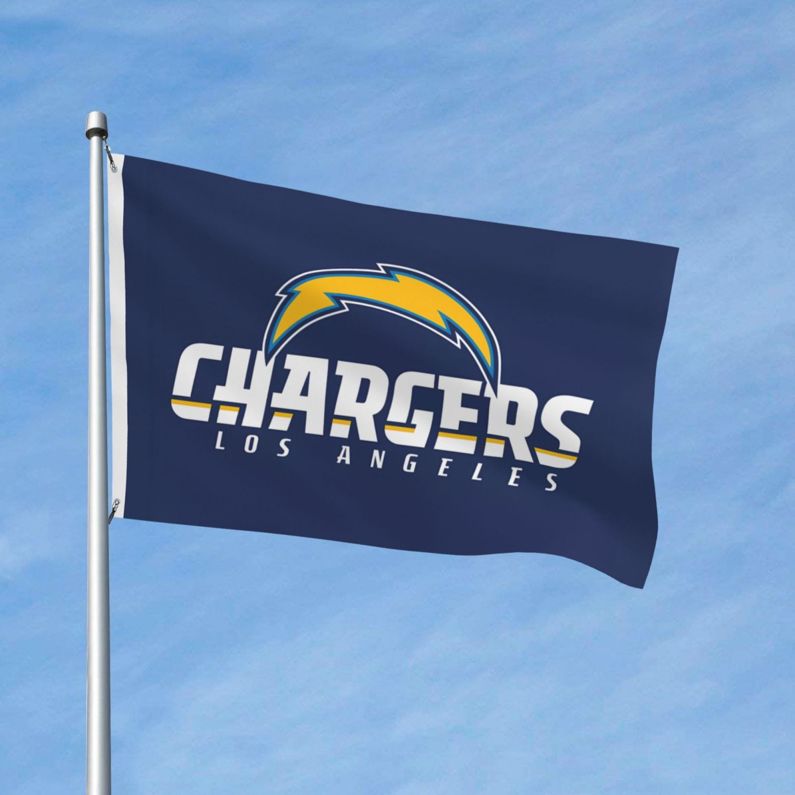 Los Angeles Chargers Blackout Sideline Flag – 3x5 Feet, Double Sided, Polyester, Outdoor/Indoor
