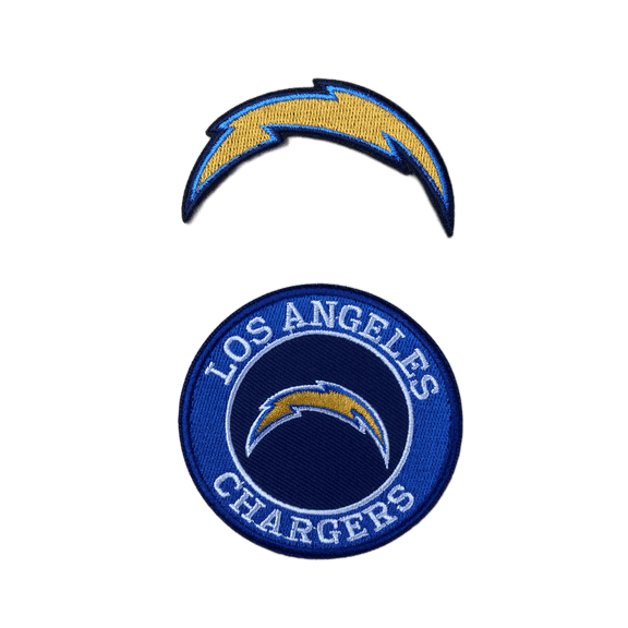 Los Angeles Chargers Embroidered Iron-on Patch Set of 2