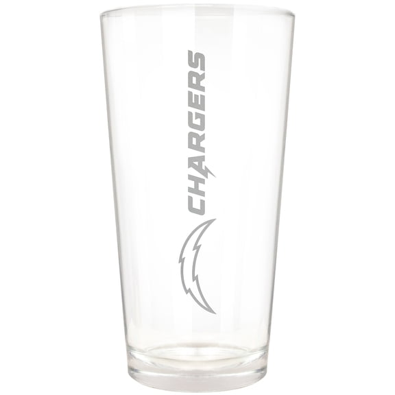 Los Angeles Chargers Etched 16oz. Vertical Rally Cry Pint Glass
