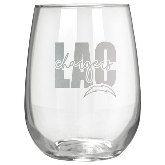 Los Angeles Chargers Etched 17oz. City Stemless Wine Glass
