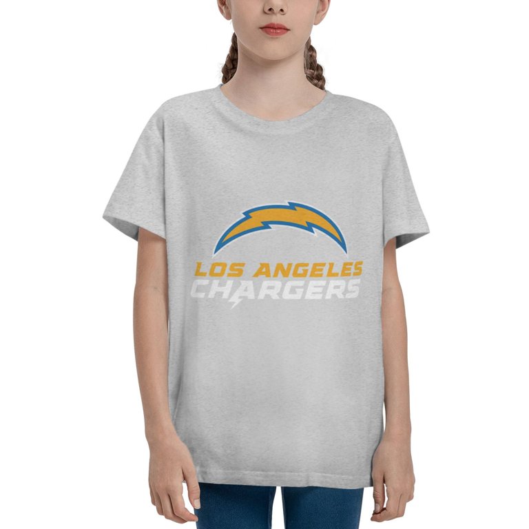 Chargers Kids Short Sleeve Fan Shirt for Boys and Girls Sports Football Team Logo