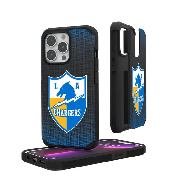 Los Angeles Chargers Linen Logo iPhone Rugged Case