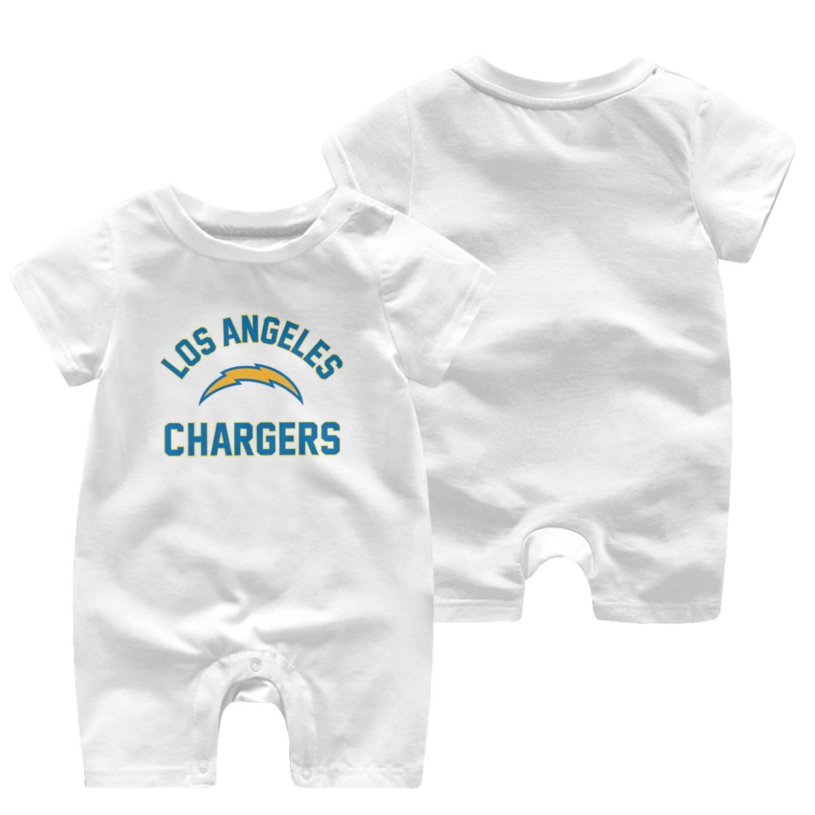 Chargers Football Unisex Baby Short Sleeve Jumpsuit Newborn One Piece