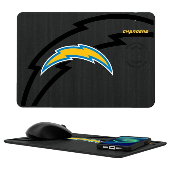 Keyscaper Los Angeles Chargers 15W Fast Wireless Charger and Mouse Pad