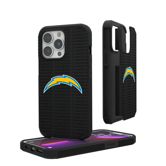Los Angeles Chargers iPhone Rugged Case with Text Design