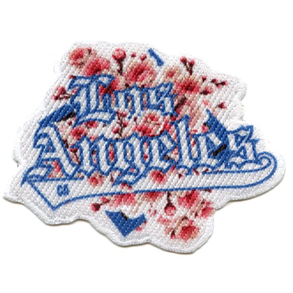 Los Angeles Cherry Blossoms Patch Pink Floral Art Sublimated Iron On