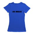 thumbnail image 1 of "Los Angeles" City Black Quote Across The Chest Women's T-shirt, 1 of 4