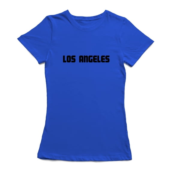 "Los Angeles" City Black Quote Across The Chest Women's T-shirt