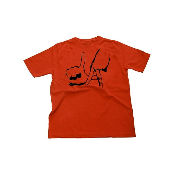 Los Angeles City Hands Graphic Tee - Red, XL