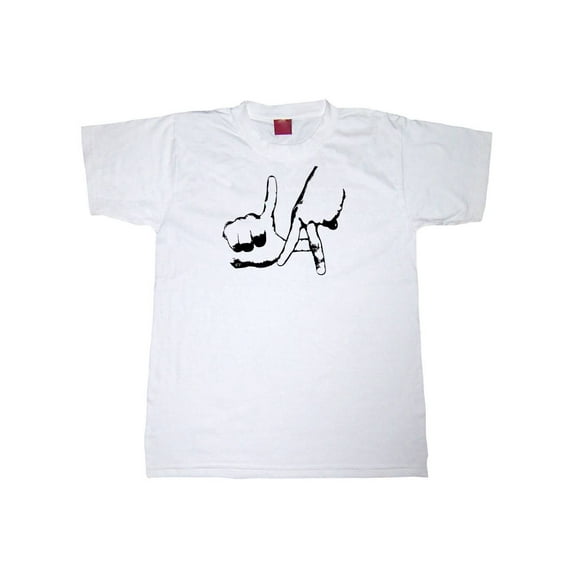 Los Angeles City Hands Graphic Tee - White, XXL