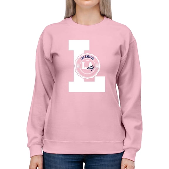Los Angeles City Rubber Seal Sweatshirt Women -Image by Shutterstock, Female 5X-Large