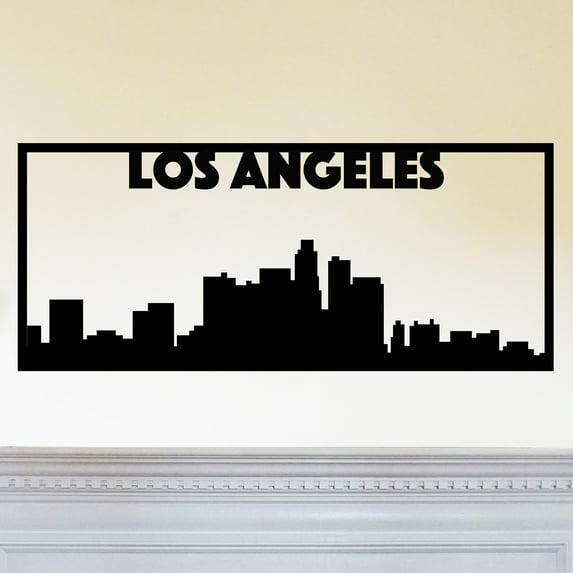 Los Angeles City Skyline Landscape - Beautiful Solid Steel Home Decor Decorative Accent Metal Art Wall Sign
