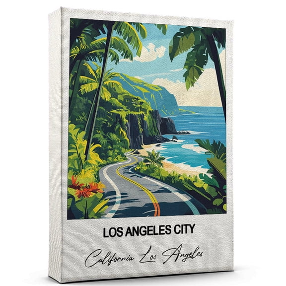Los Angeles City Travel Canvas Art Stunning Travel Wall Print California Los Angeles Canvas Inspired Artwork to Elevate Your Living Room or Office Ready to Hang