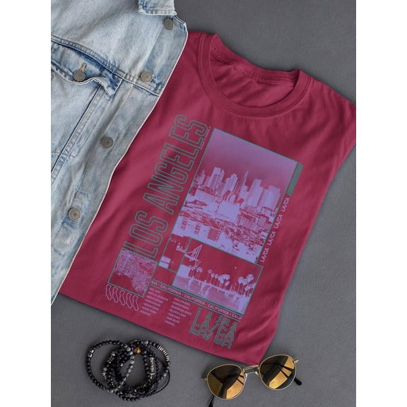 Los Angeles City View Outfit T-shirt Color Women's -SelectDesign