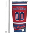 thumbnail image 1 of Los Angeles Custom Tumbler 20 oz for Women Men gift, Custom Name and Number Tumbler, with Lid and Straw Stainless Steel Tumbler Double Walled, 1 of 6