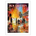 thumbnail image 1 of Los Angeles - Delta Air Lines - Hollywood Movie Set California - Vintage Airline Travel Poster by Jack Laycox c.1970s - Fine Art Matte Paper Print (Unframed) 18x24in, 1 of 4
