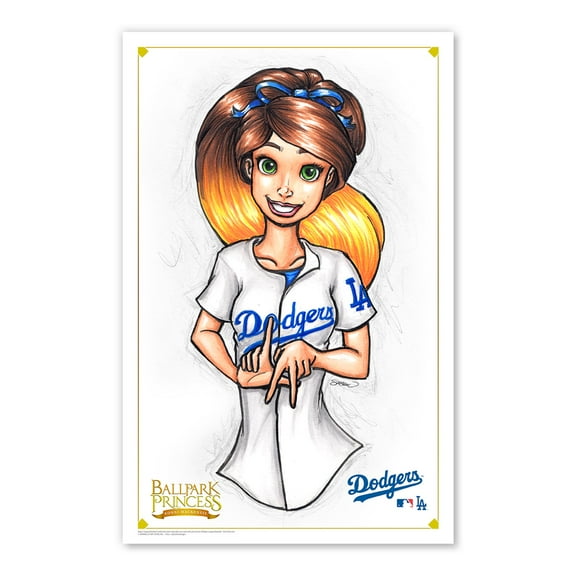 Los Angeles Dodgers 11" x 17" Ballpark Princess Poster Print