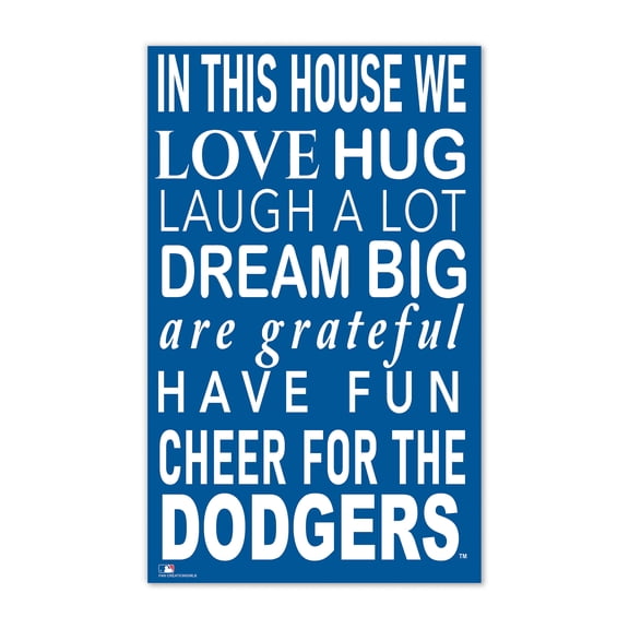 Los Angeles Dodgers 11" x 19" Briteline In This House Sign