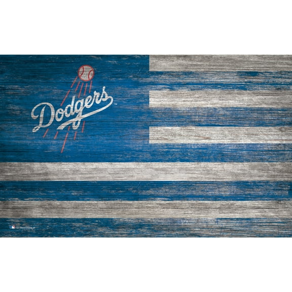 Los Angeles Dodgers 11'' x 19'' Distressed Flag Sign