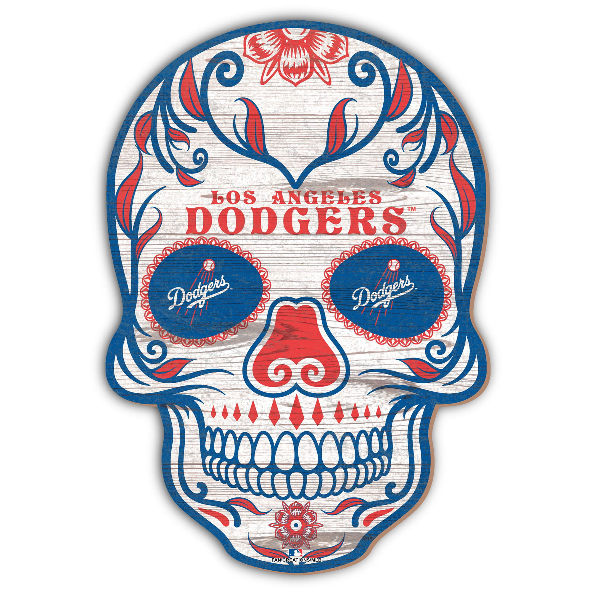 Los Angeles Dodgers Sugar Skull 11x14 Print 