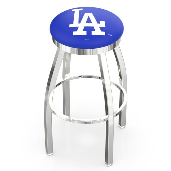 Los Angeles Dodgers 25" Chrome Swivel Counter Stool
