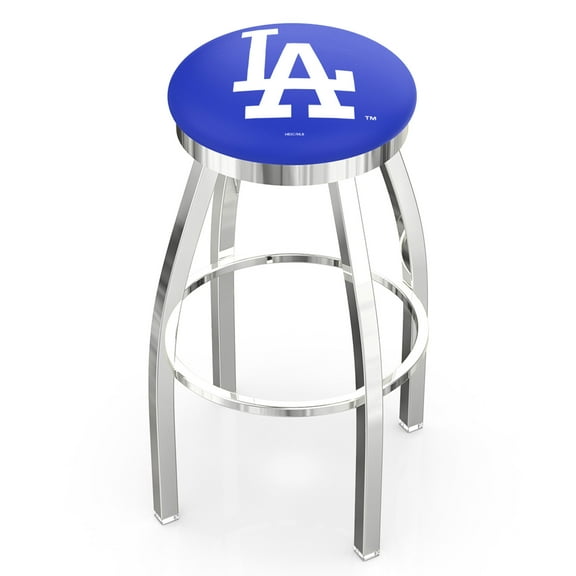 Los Angeles Dodgers 25" Chrome Swivel Counter Stool