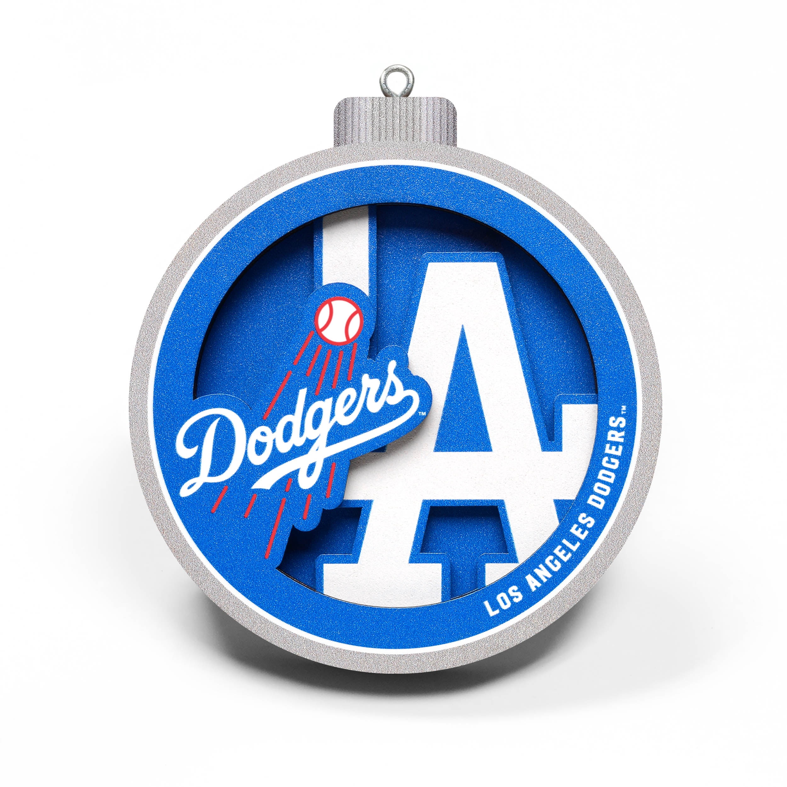 Los Angeles Dodgers 3D Chrome Metal Auto Emblem - Fanmats Official Team Logo