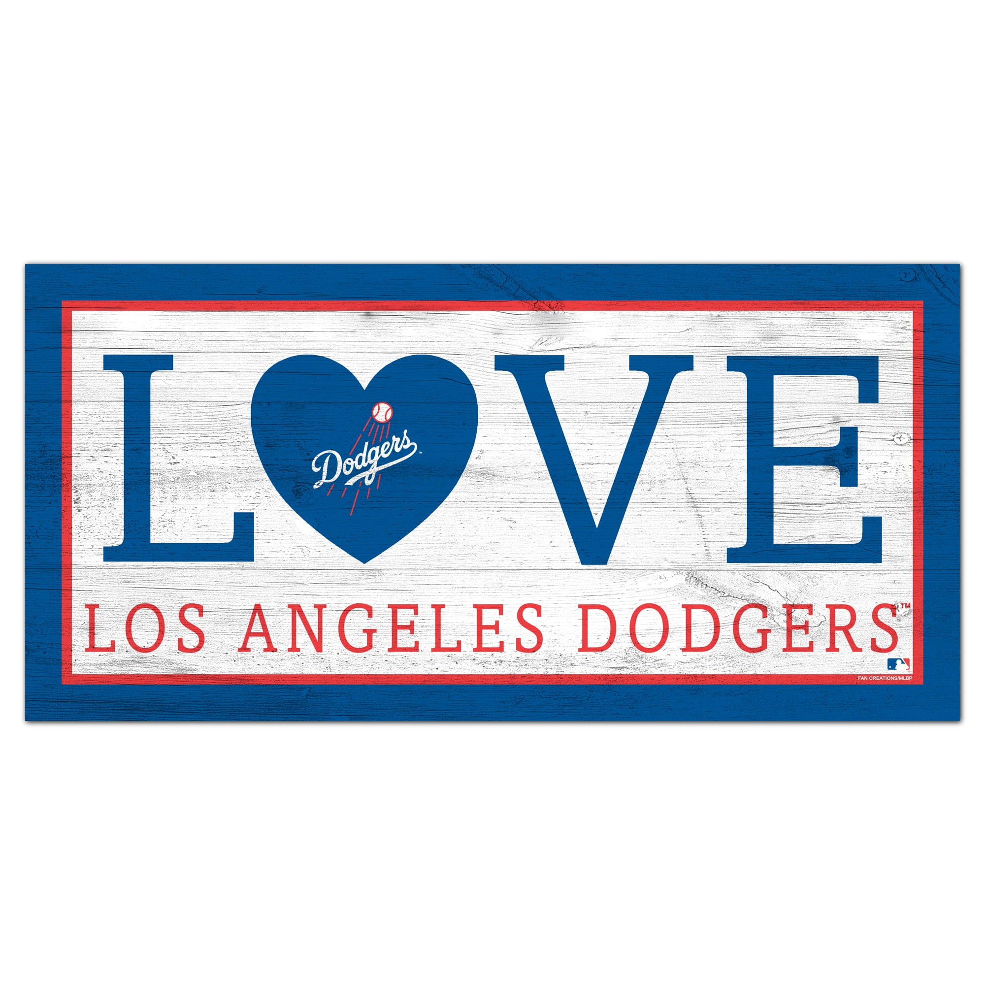 Los Angeles Dodgers 6'' x 12'' Team Love Sign - Walmart.com