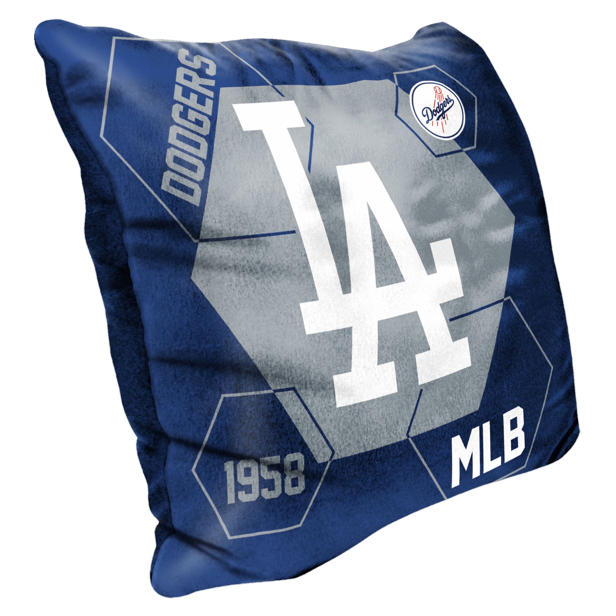 Los Angeles Dodgers Blue Velvet Square Throw Pillow