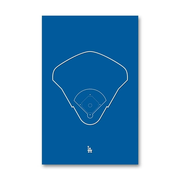 Los Angeles Dodgers Dodger Stadium 11" x 17" Ballpark Outline Art Poster
