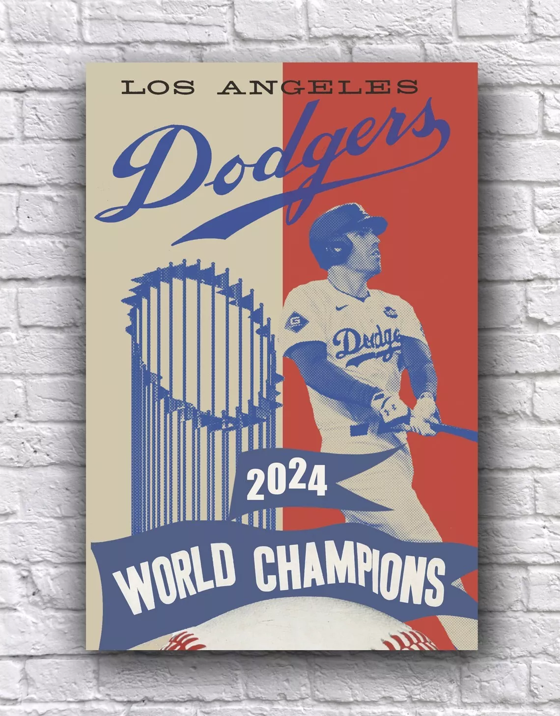 Los Angeles Dodgers Freddie Freeman 2024 World Series Champions Poster