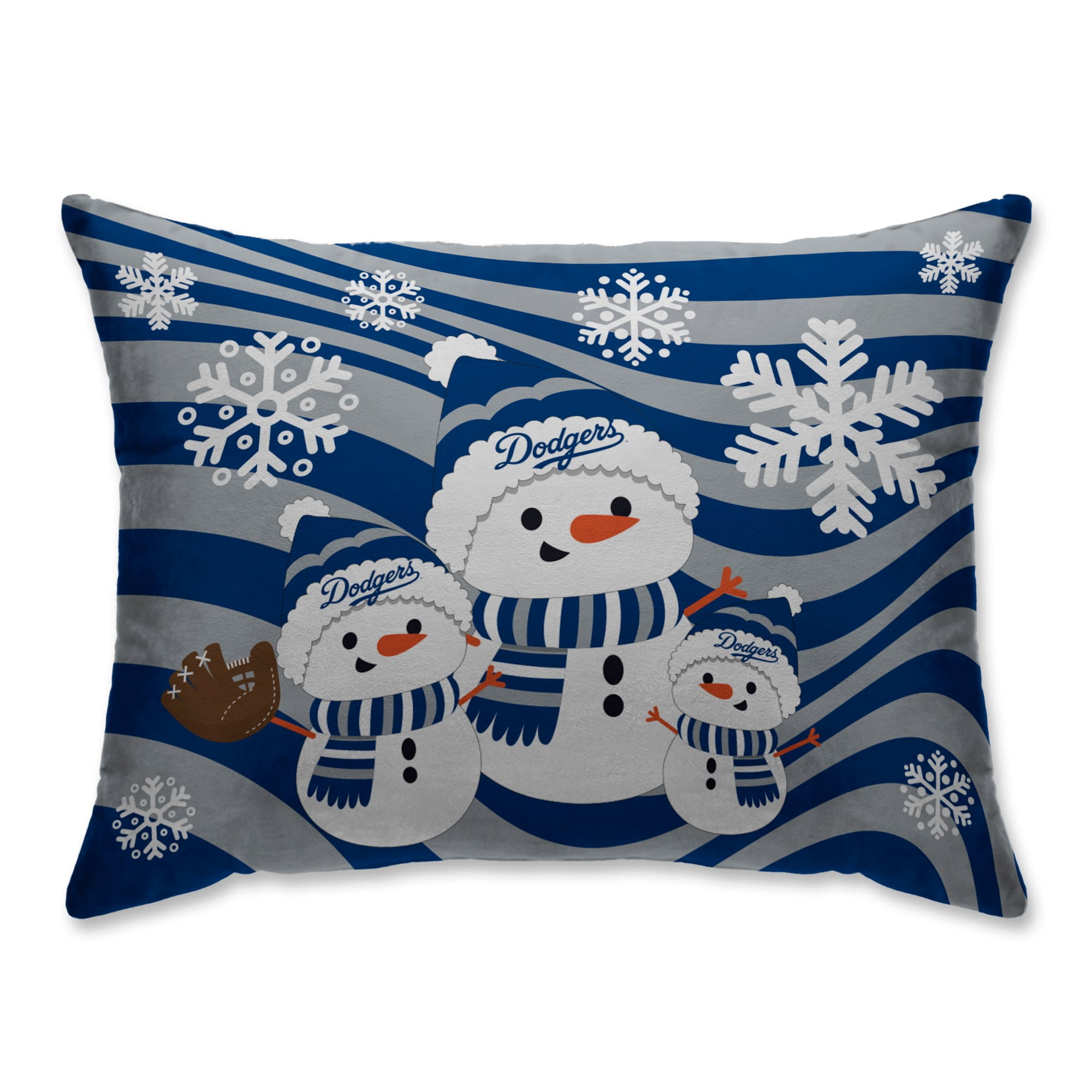 Los Angeles Dodgers Holiday Snowman Bed Pillow
