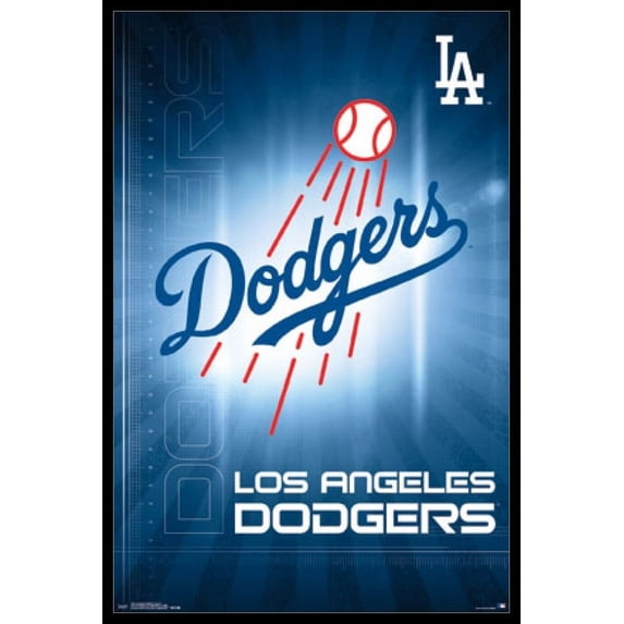 Los Angeles Dodgers - Logo 16 Laminated & Framed Poster Print (22 x 34)