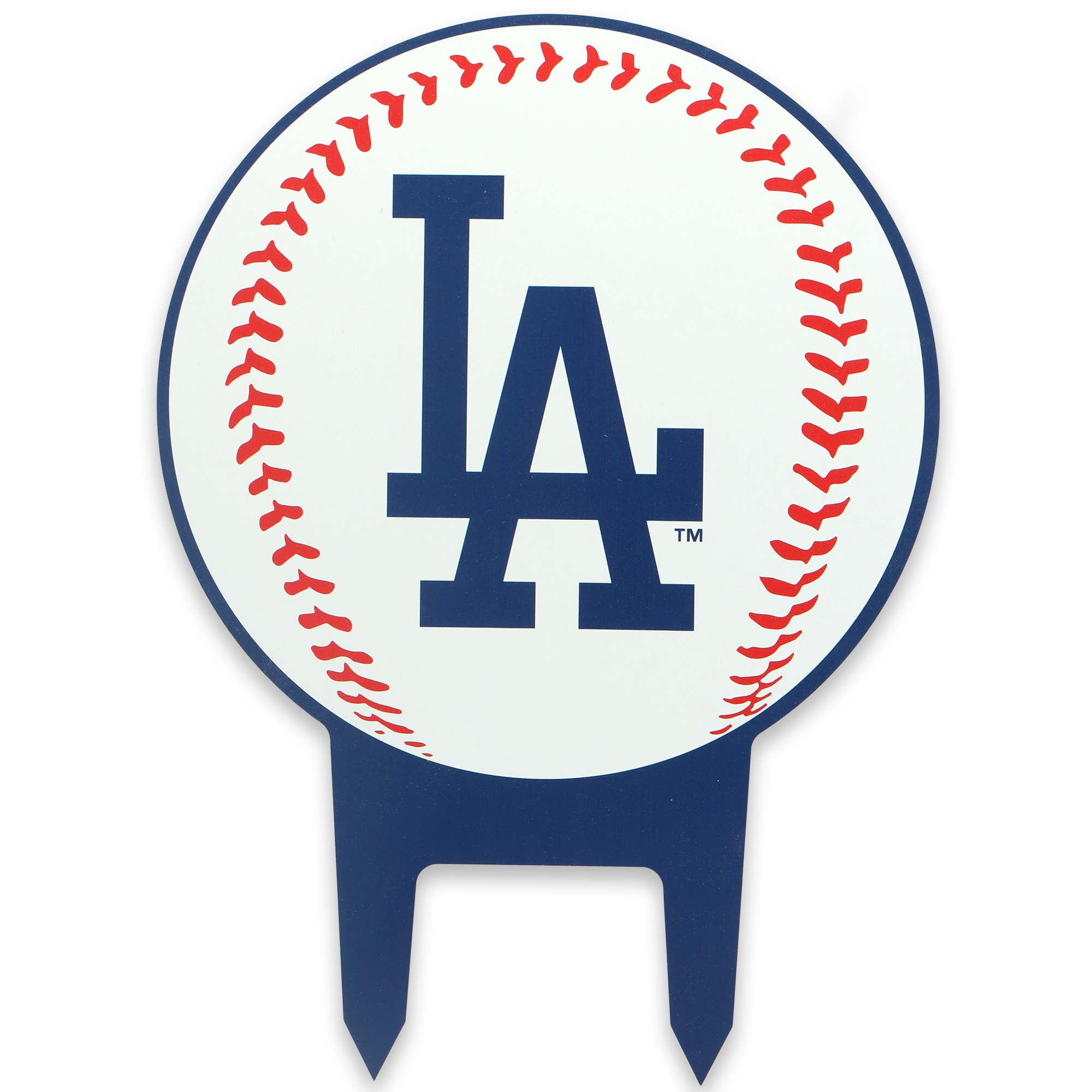 Los Angeles Dodgers Logo Baseball Metal Outdoor Yard Stake