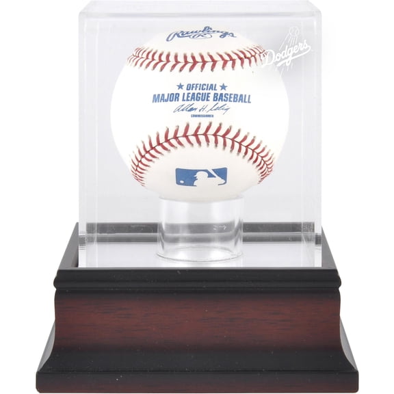 Los Angeles Dodgers Mahogany Baseball Logo Display Case