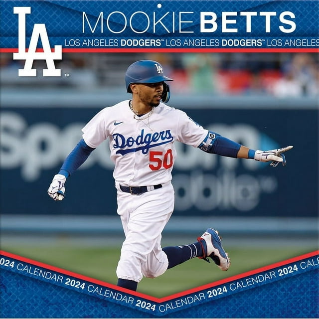 Los Angeles Dodgers Mookie Betts 2024 12x12 Player Wall Calendar (Other