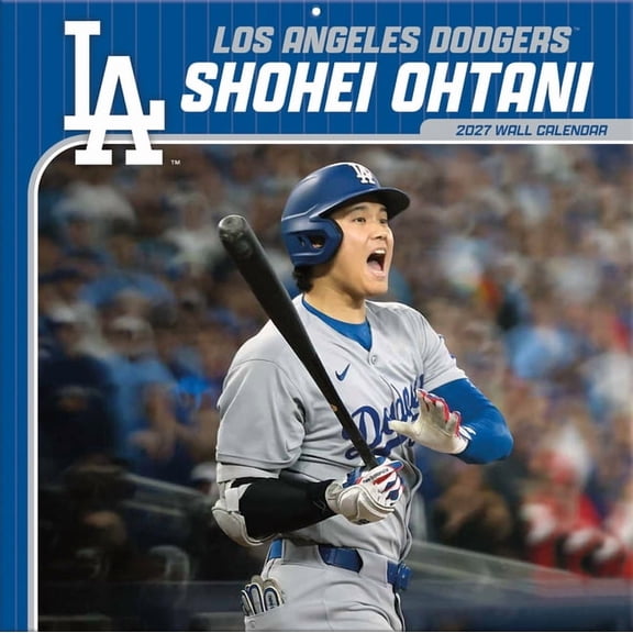 Los Angeles Dodgers Shohei Ohtani 2027 Wall Calendar, (Paperback)
