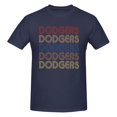 Los_Angeles_Dodgers T Shirts for Men Round Neck Causal Blouse Classic ...