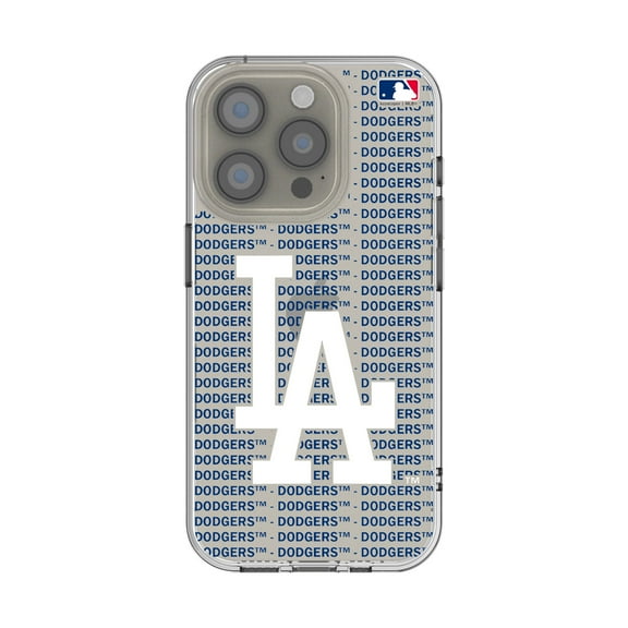 Los Angeles Dodgers Text Backdrop Clear iPhone Case