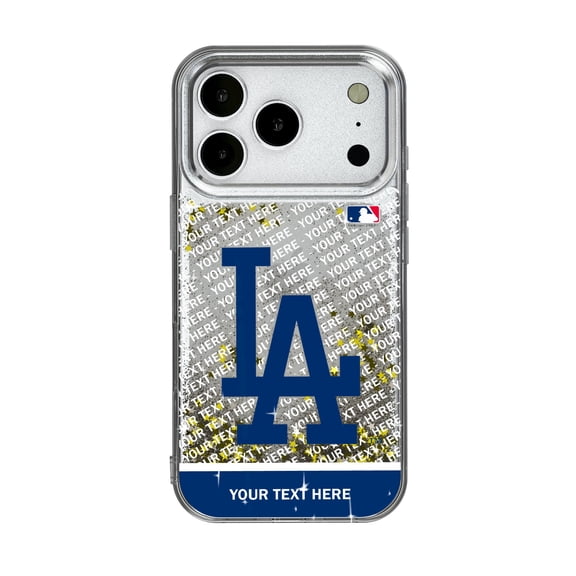 Los Angeles Dodgers iPhone Personalized Glitter Case