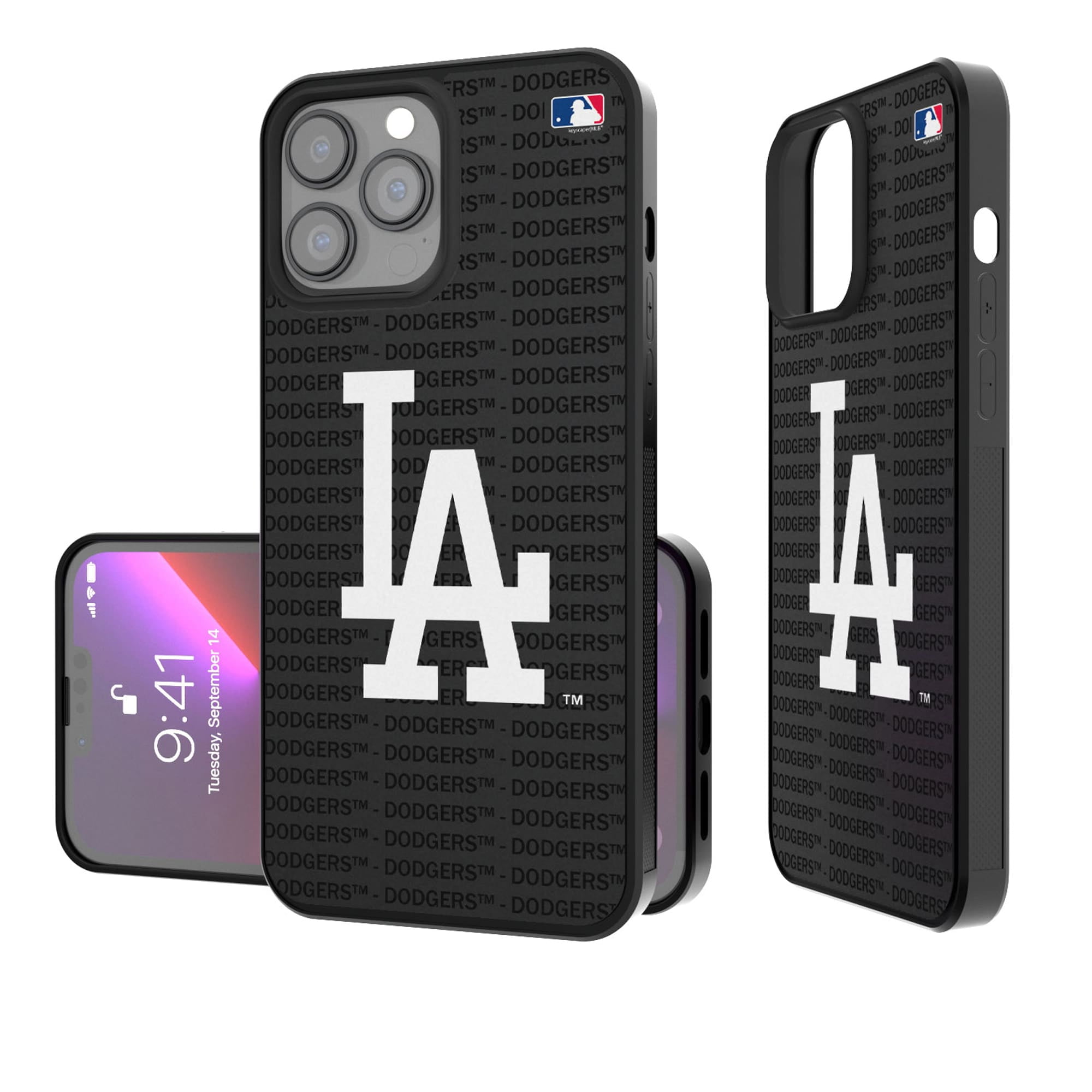 Los Angeles Dodgers iPhone Text Backdrop Design Bump Case