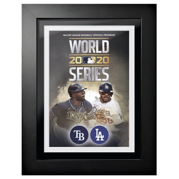 Los Angeles Dodgers vs. Tampa Bay Rays 2020 World Series Matchup 18'' x 14'' Framed Program