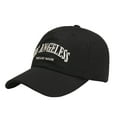 thumbnail image 1 of LxrBlank Los Angeles Embroidered Baseball Cap Men Women Letter Print Hop Trucker Hat Adjustable Sun Cap One Size, 1 of 4