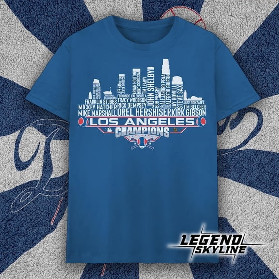 Los Angeles Dream Team Baseball Champions 1988, Los Angeles City Skyline Shirt
