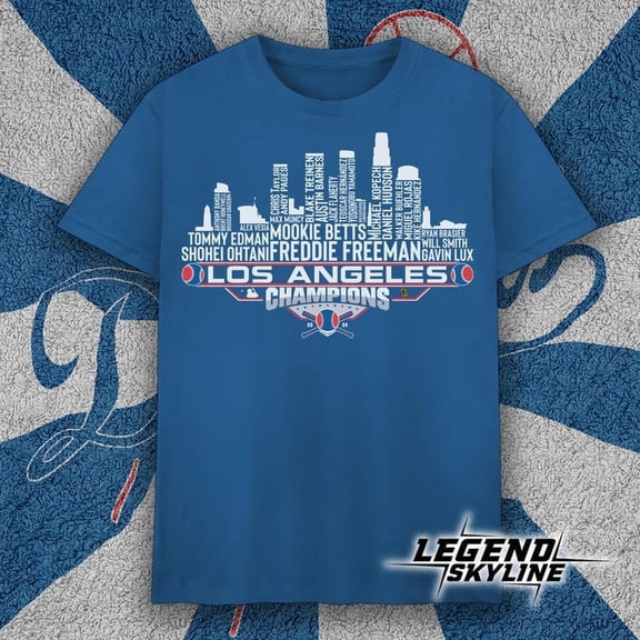 Los Angeles Dream Team Baseball Champions 2024, Los Angeles City Skyline Shirt