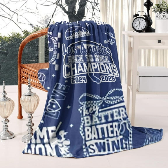 Los Angeles Fans Blanket 2025 World Championship Champs Basebal Blanket City Baseball Gifts for Men Women,Baseball Fans Blankets and Throws for Birthday Game Day 50X60 in