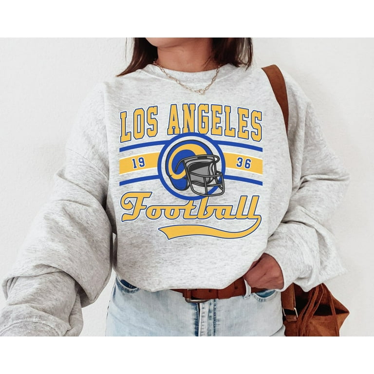 Los Angeles Football Crewneck Vintage Los Angeles Football Sweatshirt Rams Sweatshirt Walmart