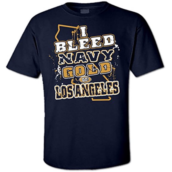 Los Angeles Football "I Bleed Blue and Gold - GO Los Angeles!" Blue T-shirt